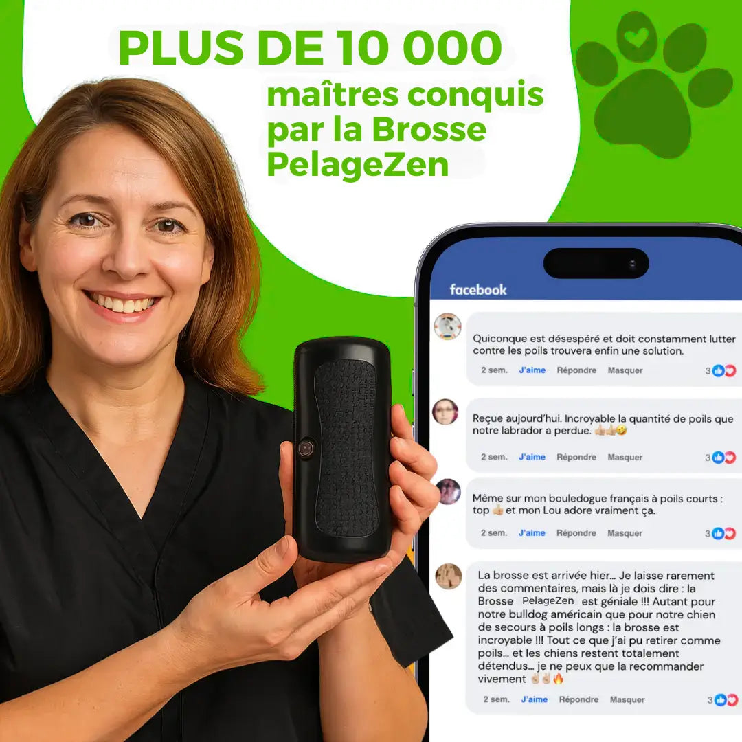 PelageZen Brush – Removes 95% of Pet Hair in 2 Minutes